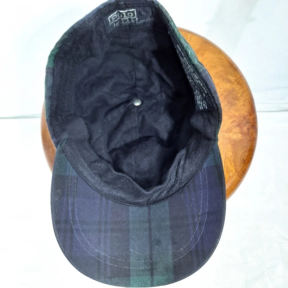 Polo By Ralph Lauren Black Watch Plaid Oil Cloth Hat